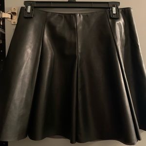 Black Pu leather skirt